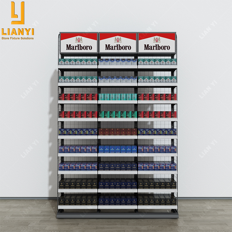 Kundenspezifischer populärer heißer Verkauf Metall Zigarette Display Rack 