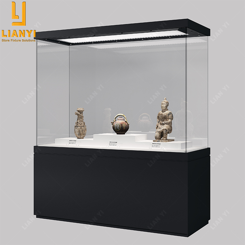 LTD-07 Glas Top Museum Ausstellung Display Case auf Sockel 