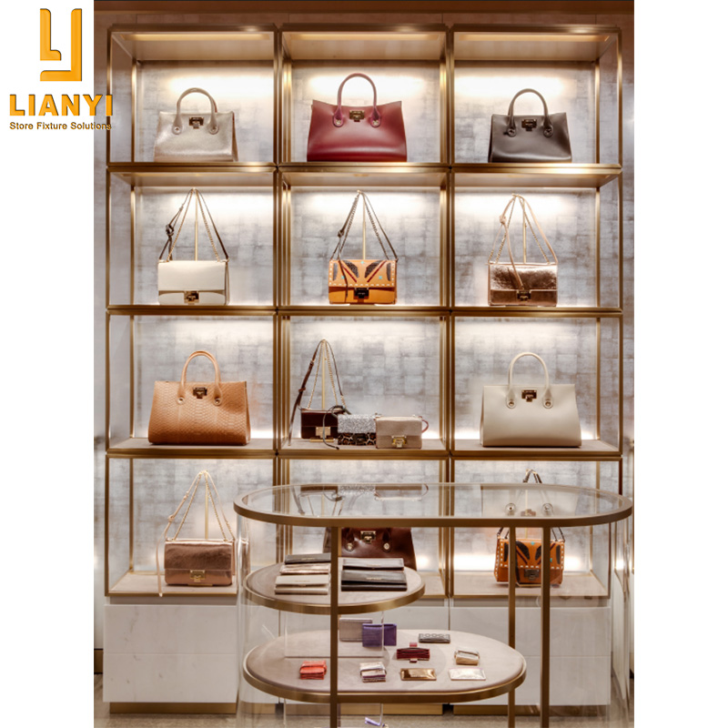 Luxus Boutique Store Schuhe und Handtaschen Display Kabinett 