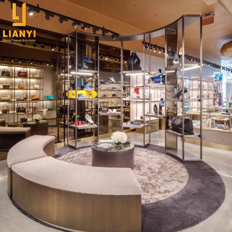 Luxus Boutique Store Schuhe und Handtaschen Display Kabinett 