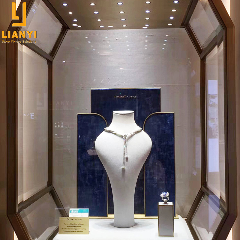 LIANYI Hersteller Customized Schmuck Display Cases und Schmuck Shop Interior Design 