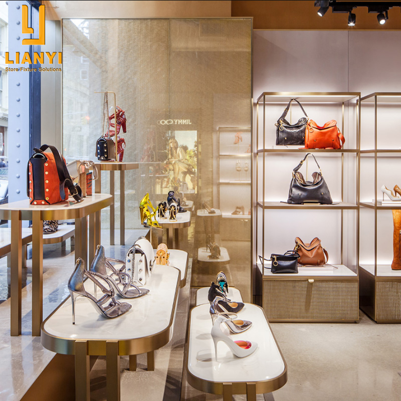 Luxus Boutique Store Schuhe und Handtaschen Display Kabinett 