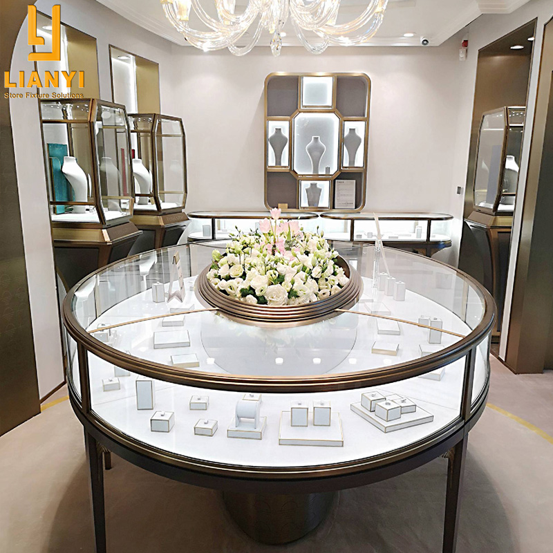 LIANYI Hersteller Customized Schmuck Display Cases und Schmuck Shop Interior Design 