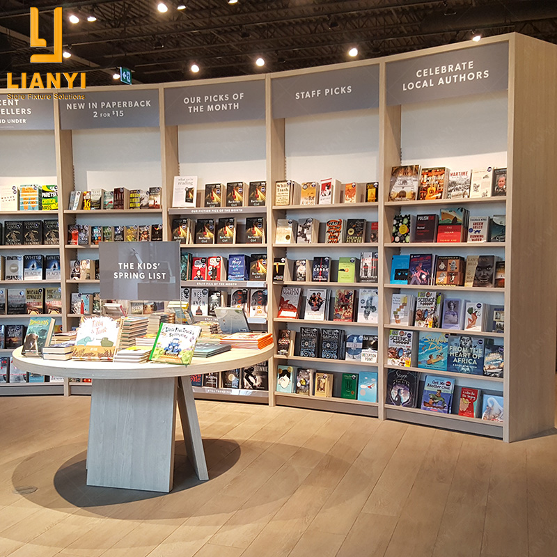 Benutzerdefinierte Bibliothek Buchhandlung Möbel Hohe Qualität Buch Display Regale 