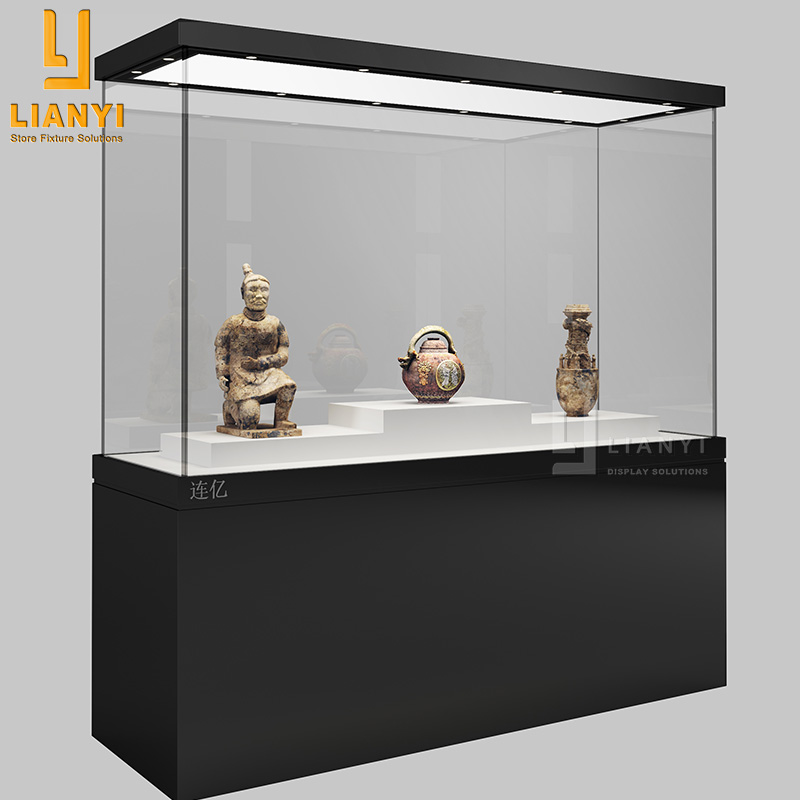 LTD-07 Glas Top Museum Ausstellung Display Case auf Sockel 